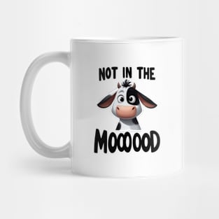 Not In The Mood Funny Cartoon Cow Expression Mug